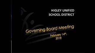 HUSD Governing Board Meeting February 14, 2018