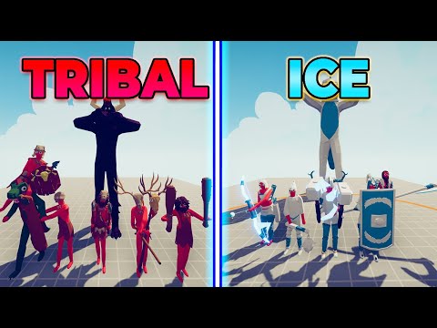 ICE TEAM vs TRIBAL TEAM - TABS| Totally Accurate Battle Simulator