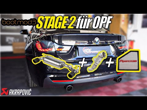 AKRAPOVIC Titan ESD + HJS Downpipe + Pipercross passend für BMW 440i F32 OPF 340i F30
