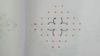 8*2*2 dots rangoli designs| Easy dots kolam