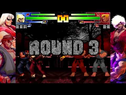~MUGEN 2017~  Evil Ryu and Ken(SF2) Vs. Evil Ryu and Ken(Reu)