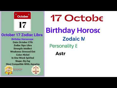 October 17 Horoscope - 17 October Birthday - October 17 Zodiac Personality and Characters