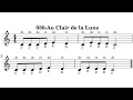 030-Au Clair de la Lune music sheet