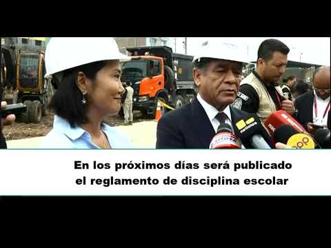 MINEDU: Antes de fin de mes será publicado el reglamento de disciplina escolar, que hasta hoy recibió 634 observaciones