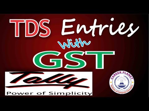 Tally ERP 9-TDS Entries with GST|Tally for GST Accounting Entries with TDS Part-16|GST Accounting