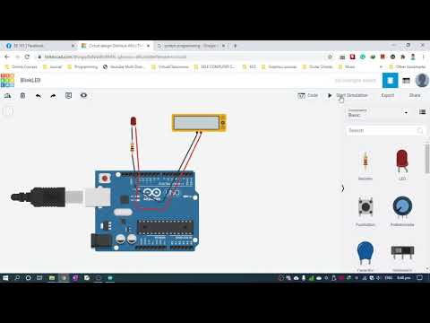 Blinking an LED with Arduino using TinkerCAD