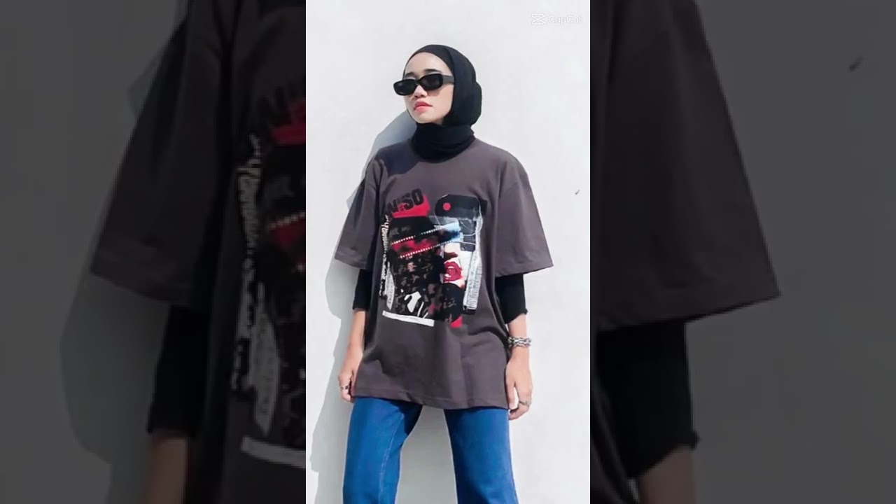Rekomendasi Kaos Oversize by Jiniso|Link produk dikomentar #ootd #kaosoversize #racunshopee #shorts