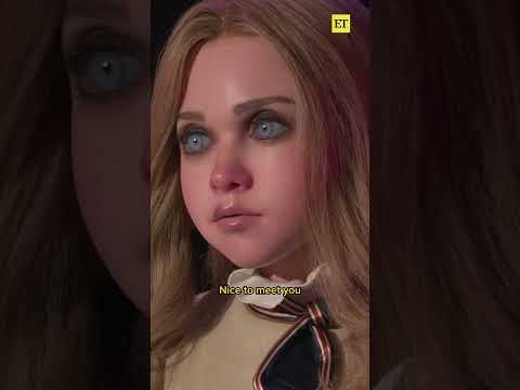 M3GAN Crashes Allison Williams & Violet McGraw’s ET Interview #m3gan #allisonwilliams #violetmcgraw