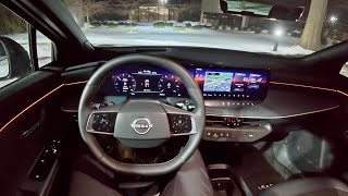 2026 Nissan LEAF Platinum+ FWD - POV Night/Winter Driving Impressions