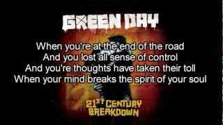 Green Day - 21 Guns (letra)