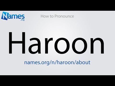 How to Pronounce Haroon