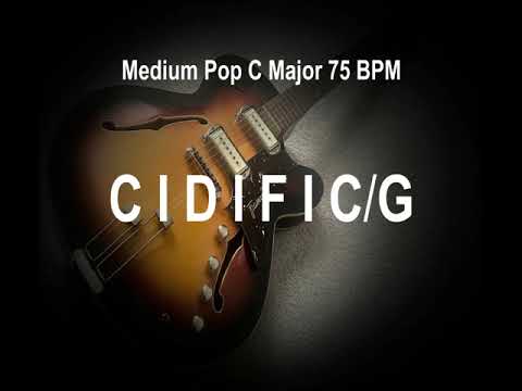Backing Track Medium Pop C Major 75 BPM