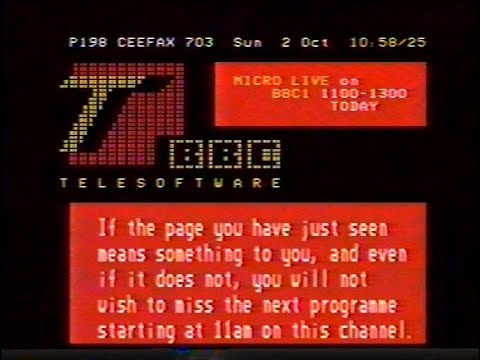 Sunday 2nd October 1983 BBC1 - Ceefax - Making The Most Of The Micro - Ian McNaught Davis - Rare