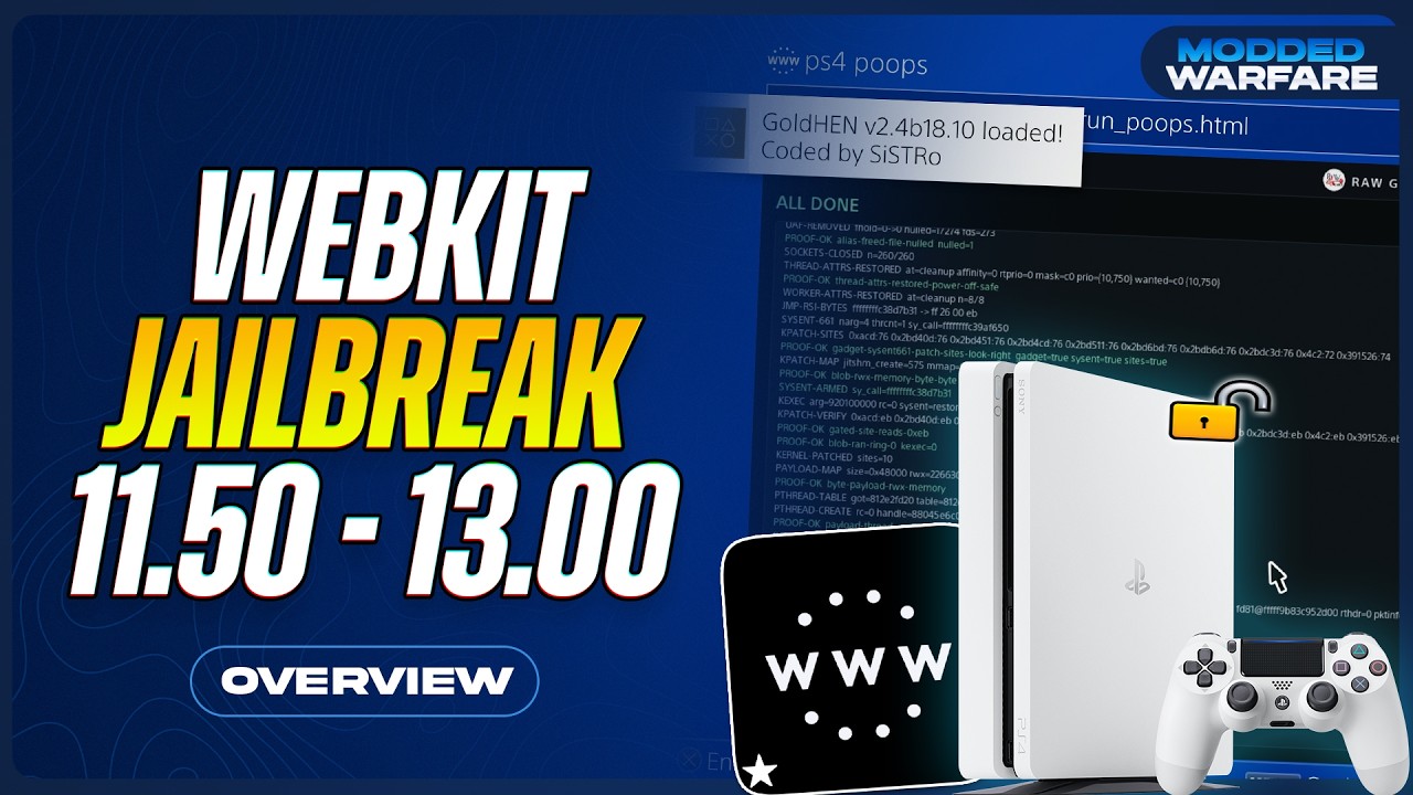 New PS4 WebKit Jailbreak working up to 13.00!