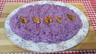 Yoğurtlu Mor Lahana Salatası Nasıl Yapılır? |  Mor Lahana Mezesi