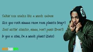 Chris Brown - Don't Panic (Remix) [feat. French Montana] [LYRIC VIDEO]