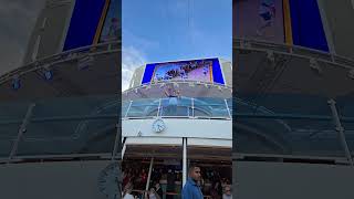 Host of the sail away party has working the crowed | Discovery Princes Cruise Review 2025