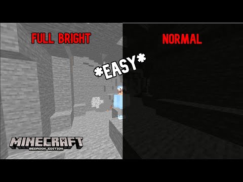 Uknowitcheetah - How To Get FULL BRIGHT For Minecraft Bedrock Edition! (Night Vision)