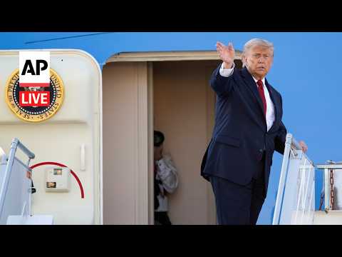 LIVE: Trump arrives for dinner hosted by French President Macron at Versailles palace
