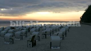 preview picture of video 'Stock Footage Europe Baltic Sea Germany Rügen Island Selllin Ostsee Sunrise Travel Strandkorb'