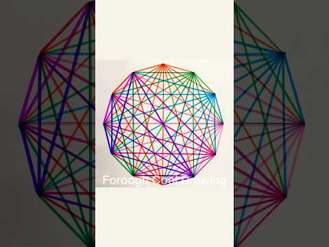 Easy Geometric Pattern 🌈 #shorts #shortvideos #art #drawing #easy #geometric #3dillusiondrawing