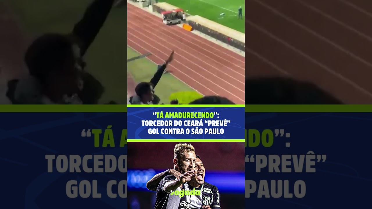 Imagem da notícia Torcedor do Ceará ‘prevê’ gol contra o São Paulo e reação viraliza; veja vídeo