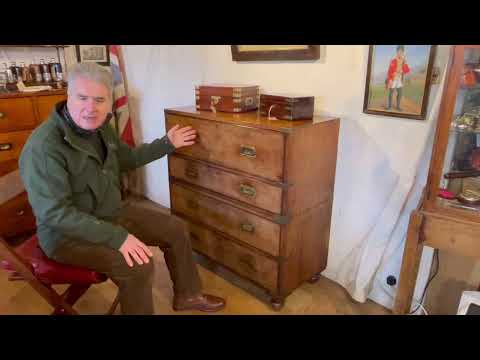 Victorian Secretaire Campaign Chest