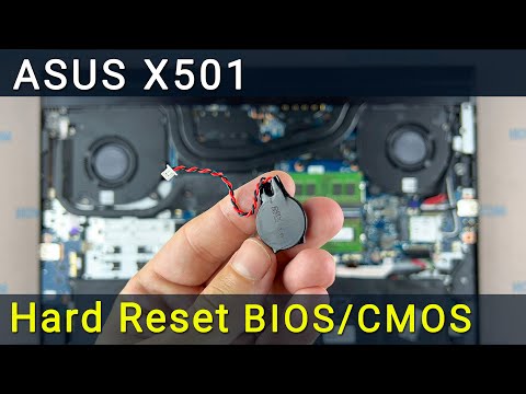 Reset BIOS settings Asus X501 laptop | CMOS battery replacement