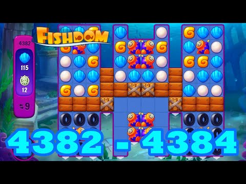 Fishdom Level 4382 - 4384 HD Walkthrough | 3 match puzzle | gameplay | android | GameGo Game | 4383