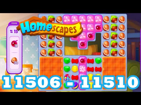 Homescapes Level 11506 - 11510 HD 3 - match puzzle Gameplay | android | IOS | 11507 | 11508 | 11509
