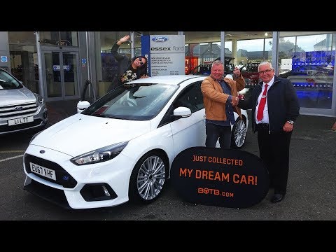 Winner Steve Fletcher collects his Ford Focus RS!