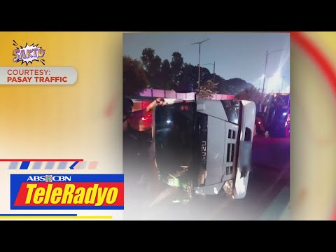 Tatlo sugatan matapos tumagilid ang isang van sa Pasay City Sakto (20 June 2023)