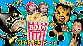 BENDY&#39;S CHOKING on POPCORN! CALL 911 BENDY &amp; THE INK MACHINE CHAPTER 3 #1(FGTEEV SCARY MICKEY MOUSE)