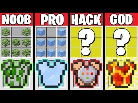 Minecraft Battle: SUPER ARMOR CHALLENGE! NOOB vs PRO vs HACKER vs GOD in Minecraft Animation