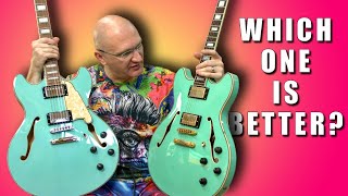 Video thumbnail for €640 vs €1640 HOLLOWBODIEs - D'Angelico Premier DC Review by EytschPi42