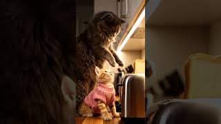Cat vs. Toaster: The Ultimate Jump Scare! 😂 #viralpets #k9unit #dogtraining #funnypets #funnyanimals