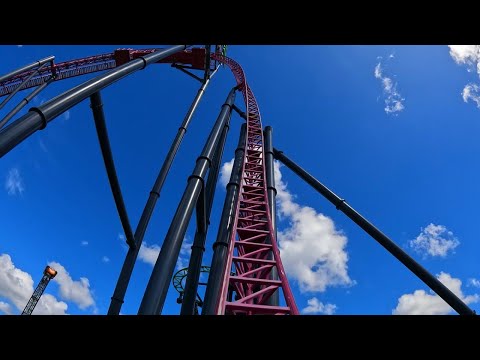 DC Rivals Hypercoaster BACKWARDS On Ride POV - Warner Bros. Movie World