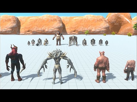 MUTANT PRIMATES WITH OLD GORO VS FACTION - Animal Revolt Battle Simulator