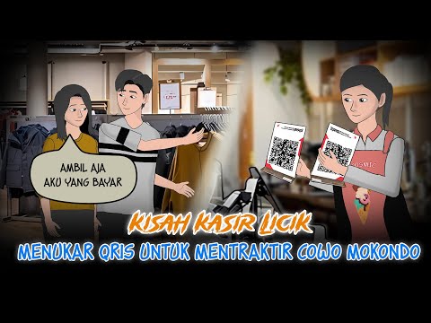 Kisah Kasir Licik - Menukar Qris untuk Mentraktir Cowo Mokondo | Kartun Azab Animasi #AnimasiRomance