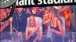 Ice Spice Throws up Satanic Signs while Taylor Swift Downs Drink at the Super Bowl