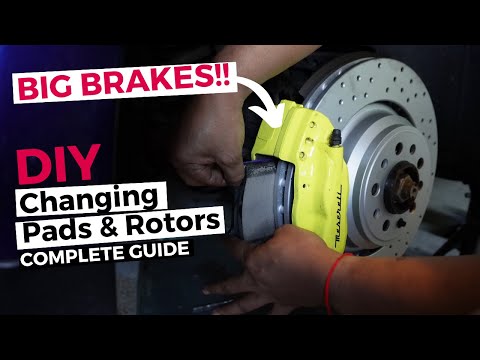How to change BIG BRAKE pads and rotors! DIY to save money on Maserati brake service. *Quick & Easy*