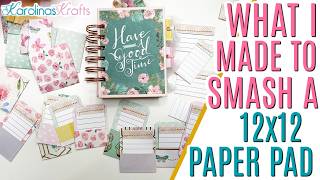 Scrap Buster Projects to make a Handmade Mini Notebook & Paper Scrap Embellishments using Scraps