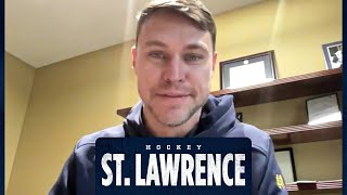 St. Lawrence | Brock Sheahan Press Conference (10.15.25) | Notre Dame Hockey