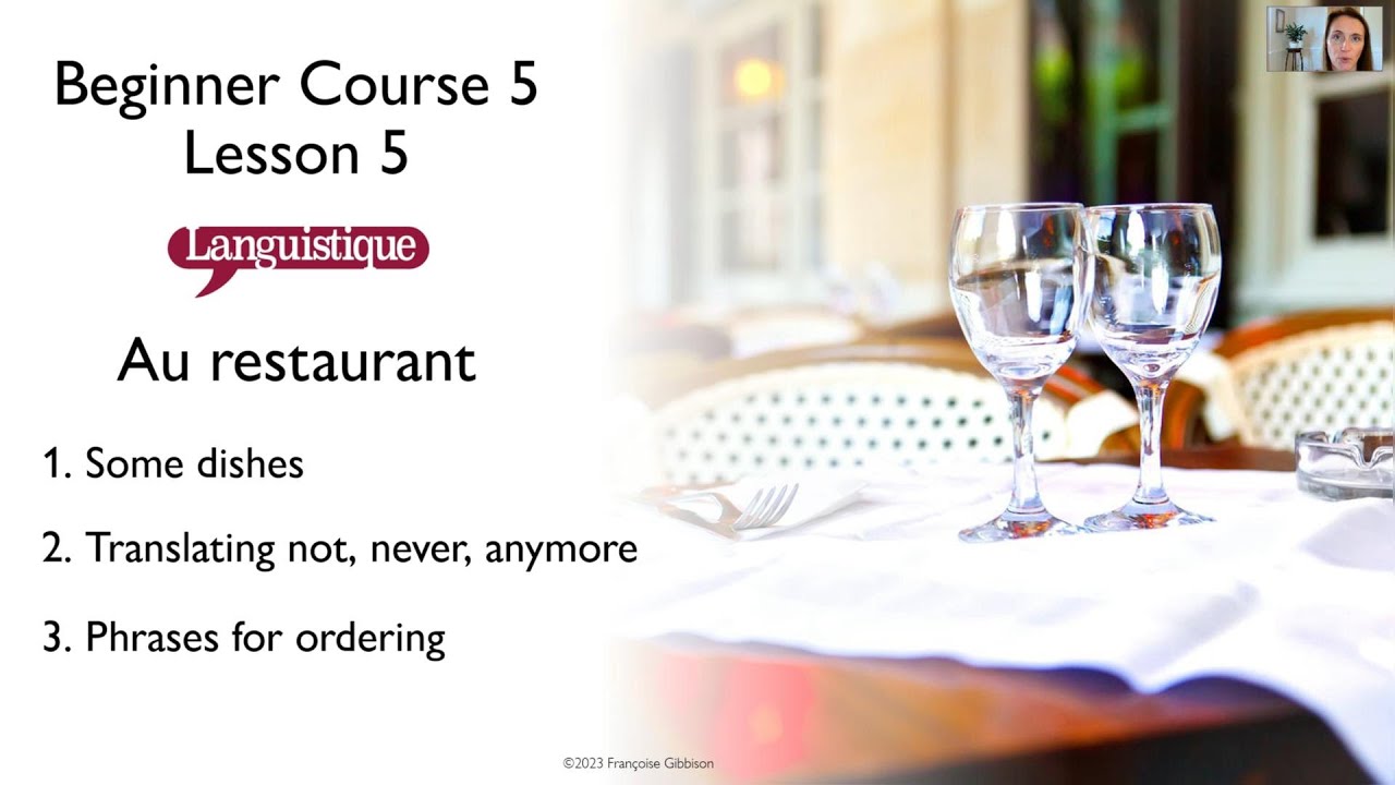 ordering at the restaurant in French