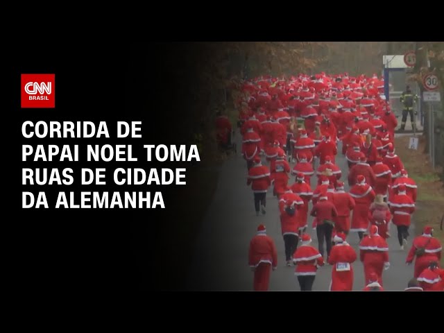 Quase mil pessoas participam de corrida de Papai Noel na Alemanha | AGORA CNN