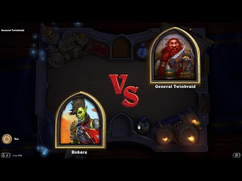 Book of Mercenaries Rokara vs General Twinbraid | Hearthstone Book of Mercenaries