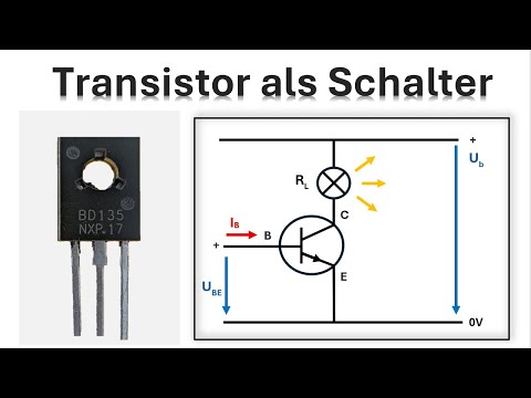 Transistor as a switch / Example with a BD 135 / Advantages and disadvantages / Cooling
