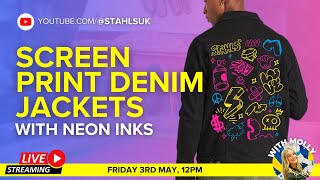 How To Screen Print Denim Jackets with a Neon Finish