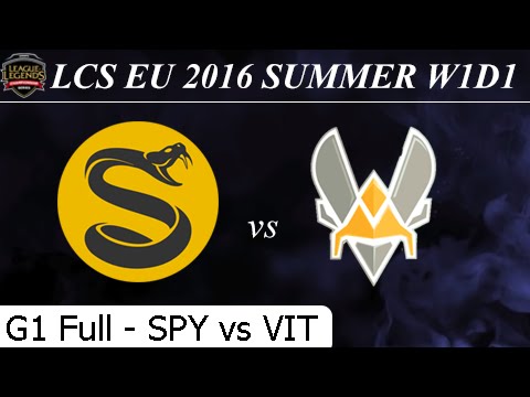 SPY vs VIT Game 1 Full + Profile - LCS EU Summer 2016 W1D1M3 Splyce vs Team Vitality