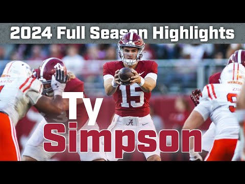 Ty Simpson | 2024 Highlights | HD | Alabama QB 🐘